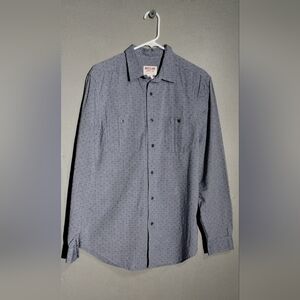 Mossimo Supply Co. Blue Casual Button-Down Shirt (M)
